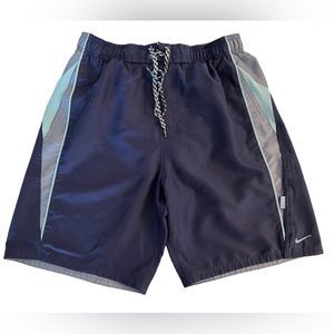 Nike Swim Trunks Navy and Gray 3 Pockets Size Med
